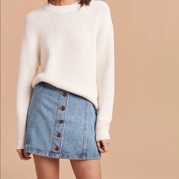 WILFRED Free | Ahrens Denim Button Down Mini Skirt - Picture 2 of 5